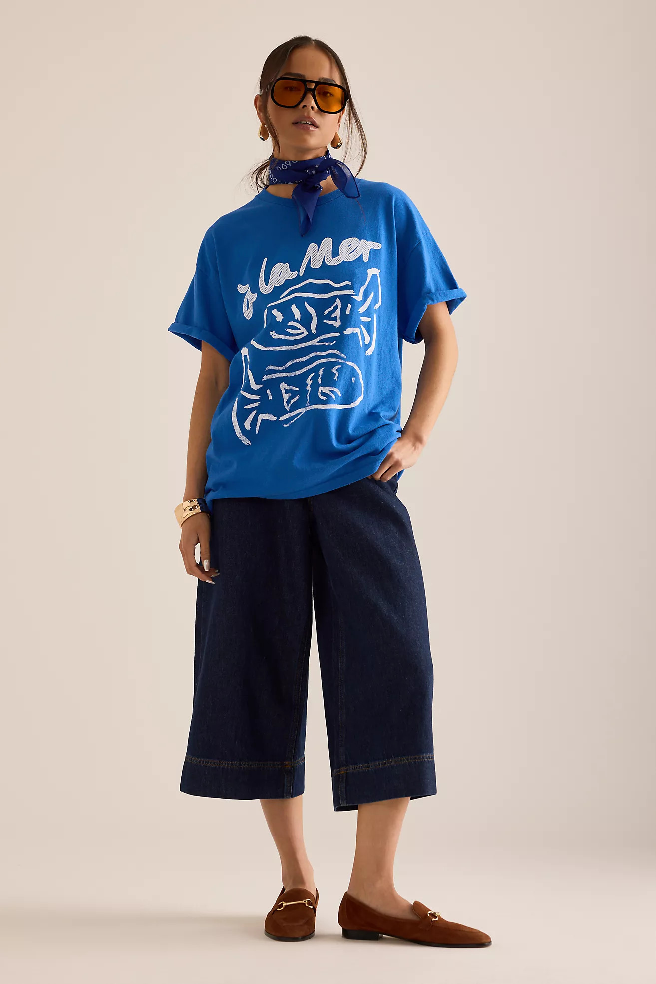 By Anthropologie Fish Graphic Boyfriend T-Shirt | Anthropologie (UK)