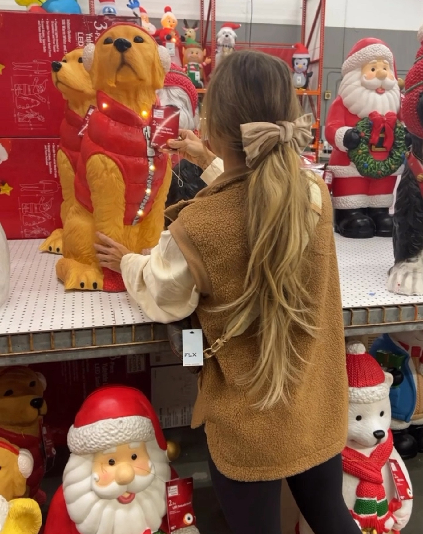 OHHHHHH DA CHRISTMAS GOLDEN🐾🦮🎅🏻 I can’t wait to see what the dogs think🤣 also - enjoy the tag on my vest lmao. 

Home Depot / Christmas decor / golden retriever / Holley Gabrielle 

#LTKSeasonal #LTKHoliday #LTKhome