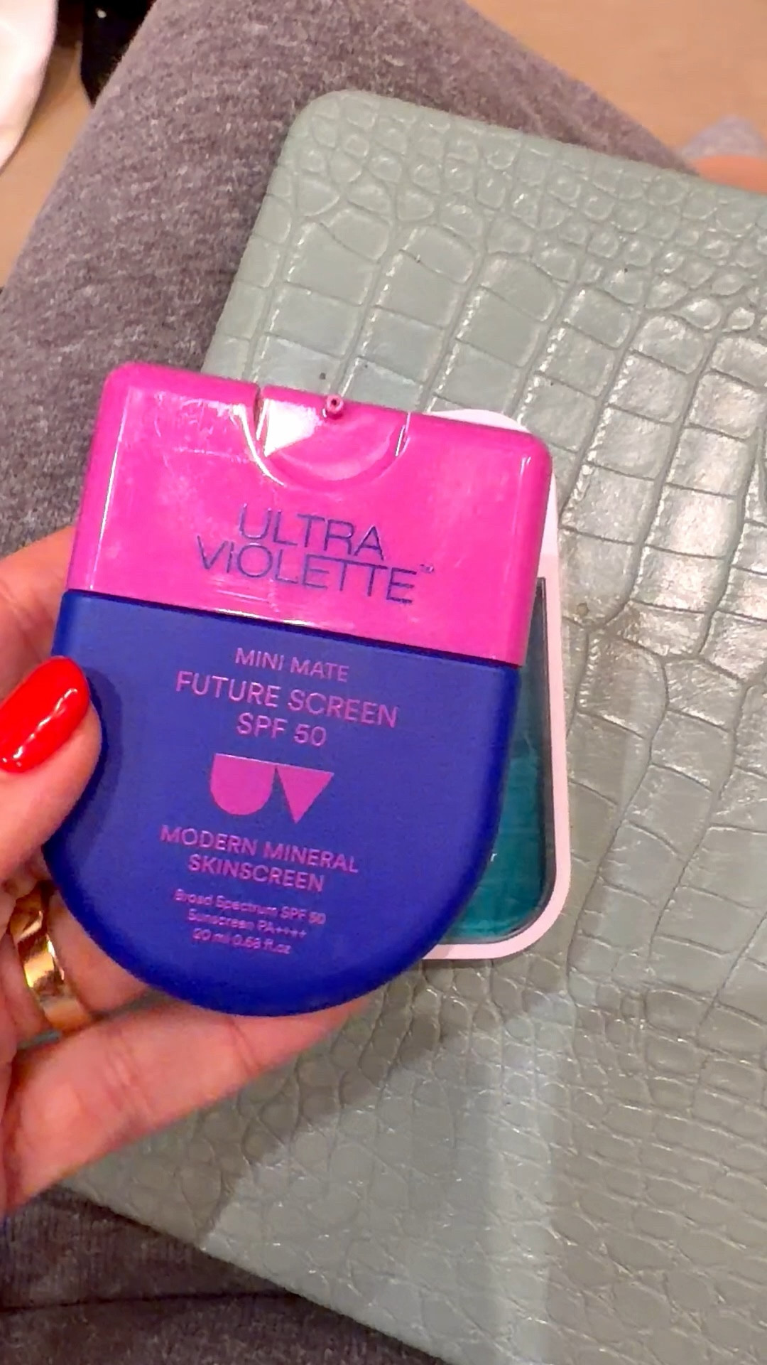 If you are obsessed with sunscreen like I am, I love this travel version. I had no idea it was refillable until someone asked and I checked. I have the mineral one (that's why it's a little tinted) but am going to buy the regular one (yellow)  too. They have both in stock at Sephora plus they have a duo of both for an even better deal. Last day for the Sephora sale, but I'd buy these full price (I did. Actually). I love how convenient they are. 

Twin pack (one non mineral sunscreen, one mineral)
https://bit.ly/3Ou25GU

The non mineral
https://bit.ly/4tXikuY

Ans the mineral 
https://bit.ly/4ey0VVh

I also love this sunscreen stick for reapplying over makeup 
https://bit.ly/4tYv6cz