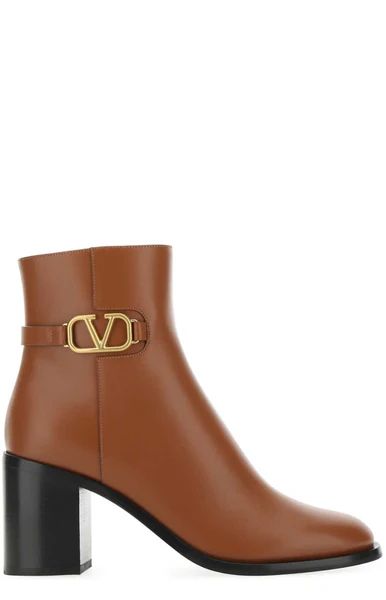 Valentino VLogo Detailed Ankle Boots | Cettire Global