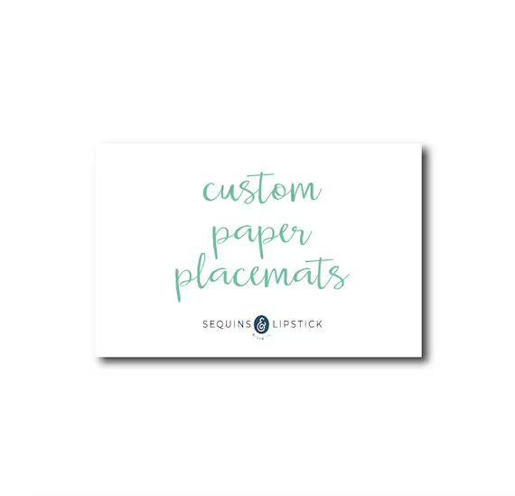 Custom Paper Placemats - Etsy | Etsy (US)