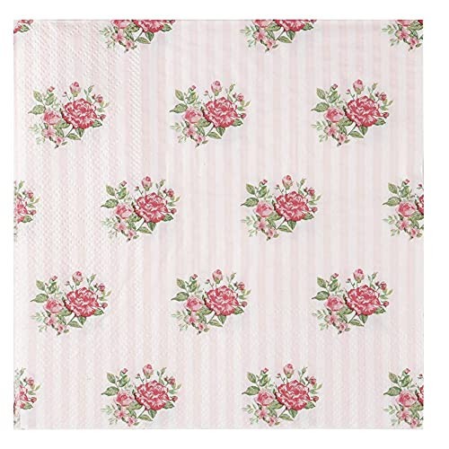 Juvale Floral Paper Napkins, Vintage Pink Roses Party Napkins (6.5 Inches, 100 Pack) | Amazon (US)