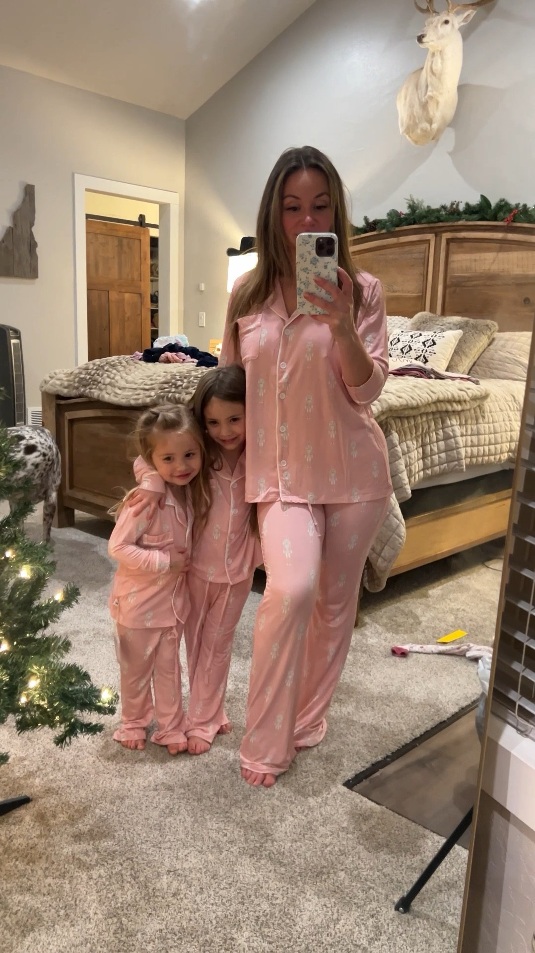 These matching Jammie’s from Forever French are so unbelievably buttery soft and stretchy. I am wearing a size small. Madison is wearing a 2-3T and Emmy is wearing wearing a 4-5T

#LTKmomlife #LTKHoliday #LTKKids