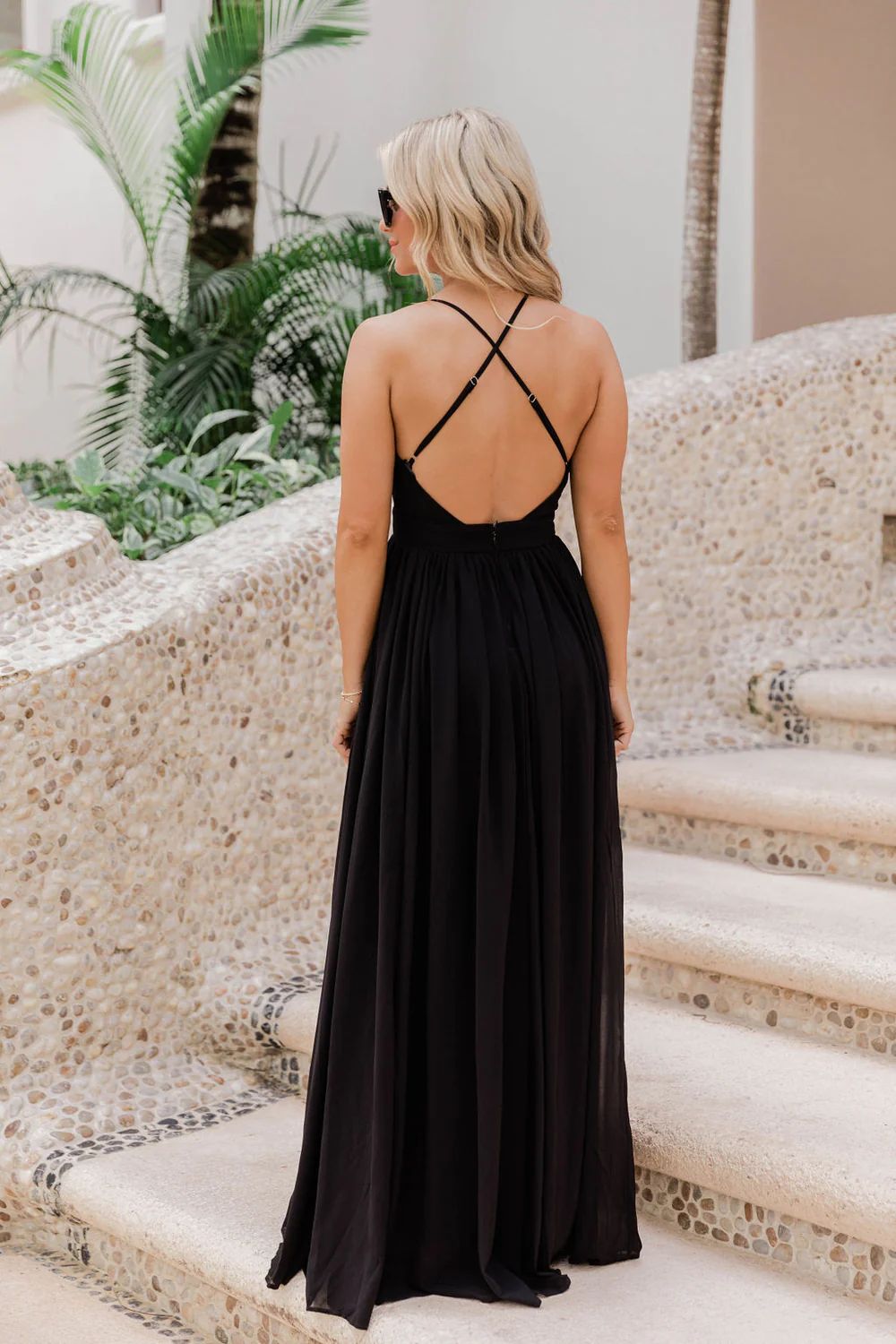 It All Begins With Love Black Maxi Dress | Pink Lily