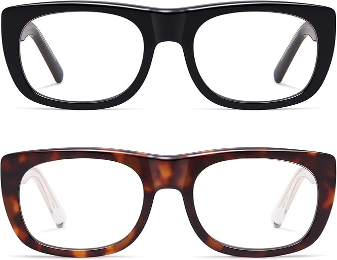 AMOMOMA Square Reading Glasses for Women Trendy Readers Blue Light Blocking Spring Hinge Stylish ... | Amazon (US)