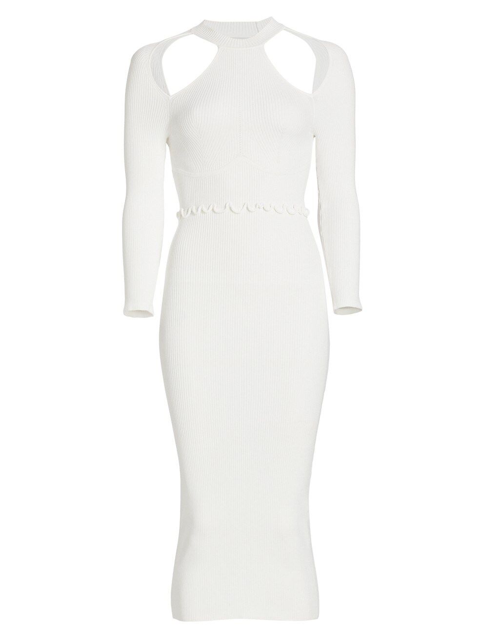 Shoulder & Back Cut-Outs Midi-Dress | Saks Fifth Avenue