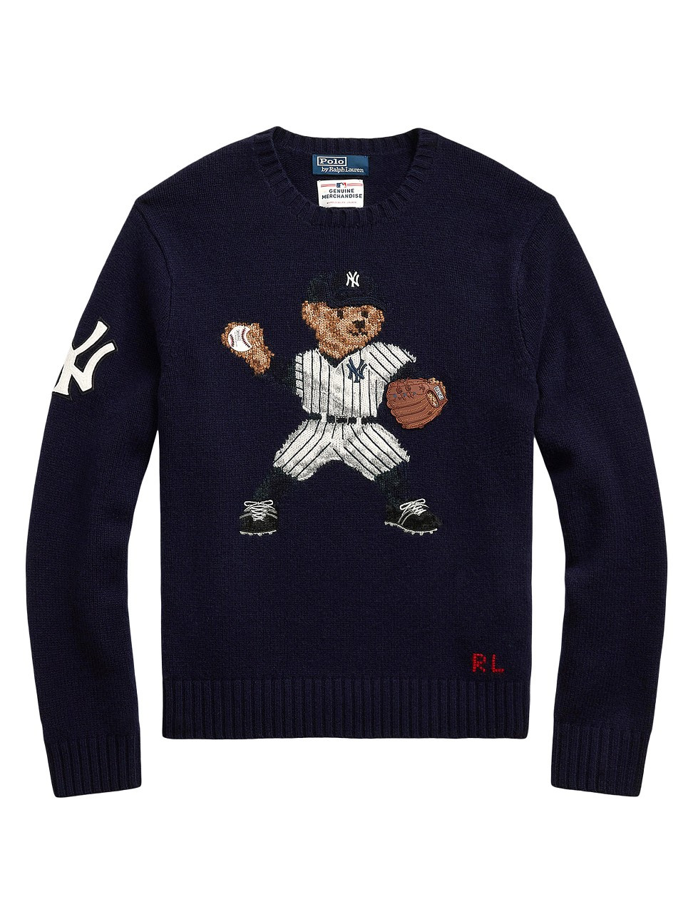 Men's Yankees Polo Bear Knit Sweater - Bear Navy Combo - Size XS | Saks Fifth Avenue