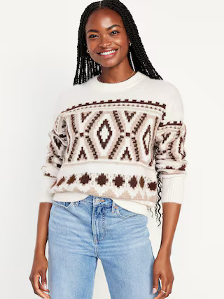 Cozy Fair Isle Sweater for Women | Old Navy (US)