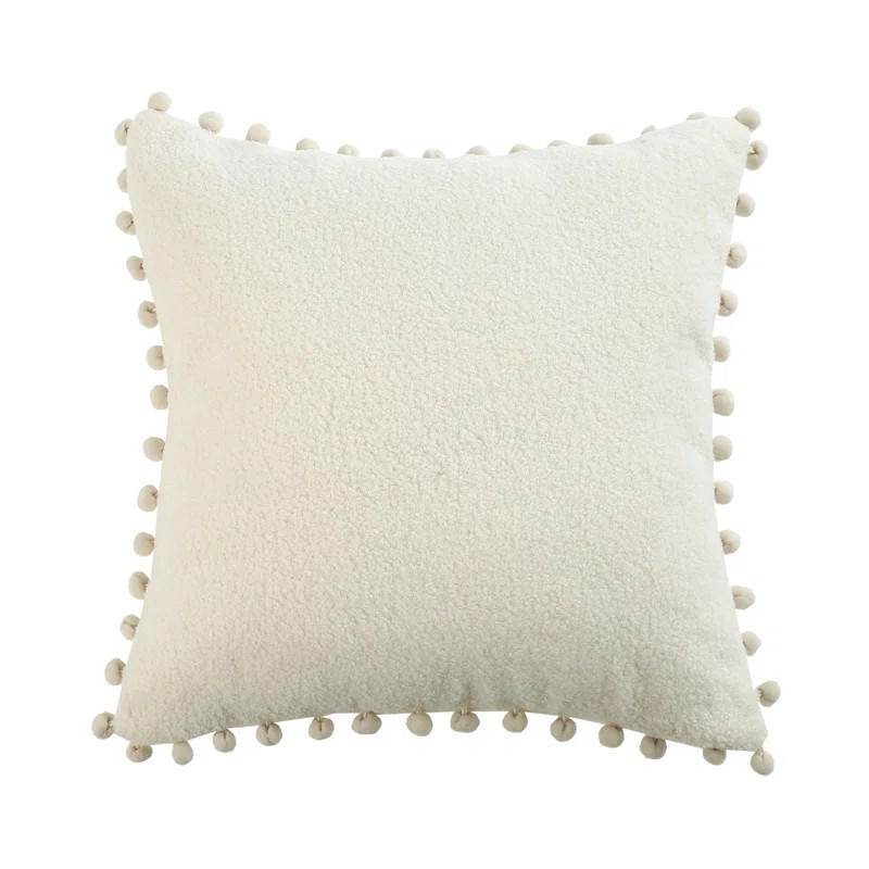 (Covers With Inserts) Set of 2 PomPom Throw Pillows (Set of 2) | Wayfair North America