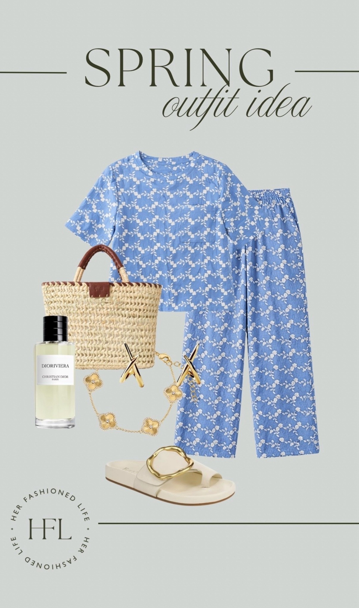 Spring Outfit Idea! 🦋 #BelkFinds #Perfume #BasketBag #StrawBag #Sandals #Under50Finds #Jewelry #AnaLuisa 

#LTKOver40 #LTKSeasonal #LTKTravel