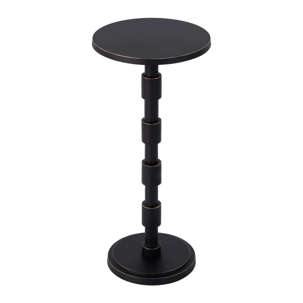 Delano 10 in. W Round All Metal Pedestal Base End Table | Wayfair North America