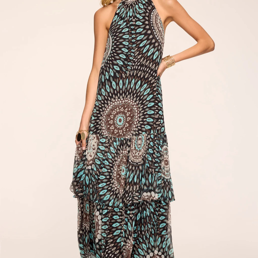 River Printed Silk Maxi Dress | Ramy Brook