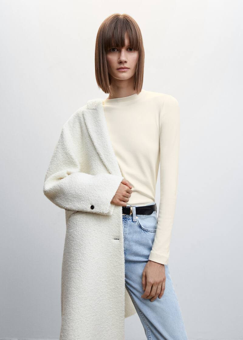 Rounded neck cotton t-shirt | MANGO (US)