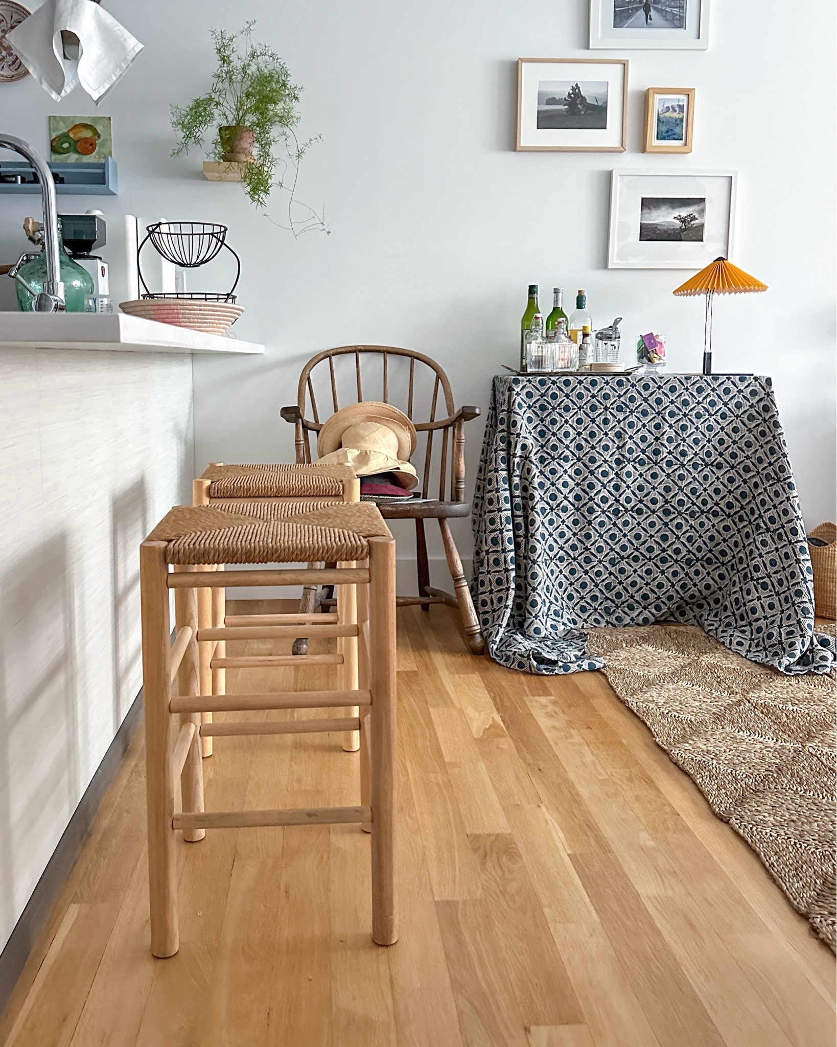 I just scored these amazing wood and rush counter stools for my kitchen on Facebook Marketplace. I tracked down comparable  stools including some vintage.

They’re a very good option if you need a low profile stool for a smaller space. Also, they add so much texture and warmth thanks to the honey colored wood and rush.

#LTKHome