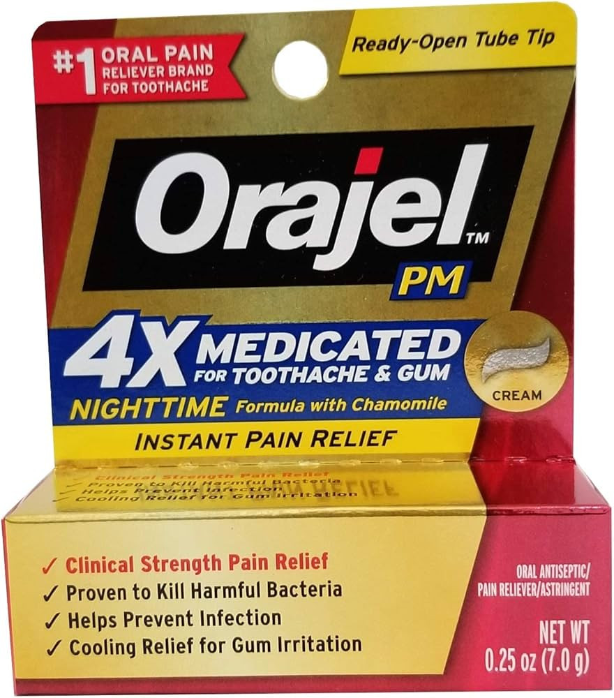 Orajel Maximum Strength Nighttime Toothache Pain Relief Cream - 0.25 Oz | Amazon (US)