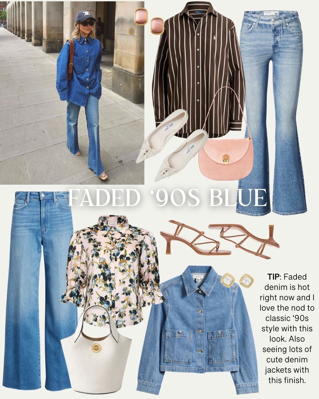 Faded blue jeans are always in, but so perfect for spring and summer! 🤍

#LTKOver40 #LTKSeasonal #LTKootd