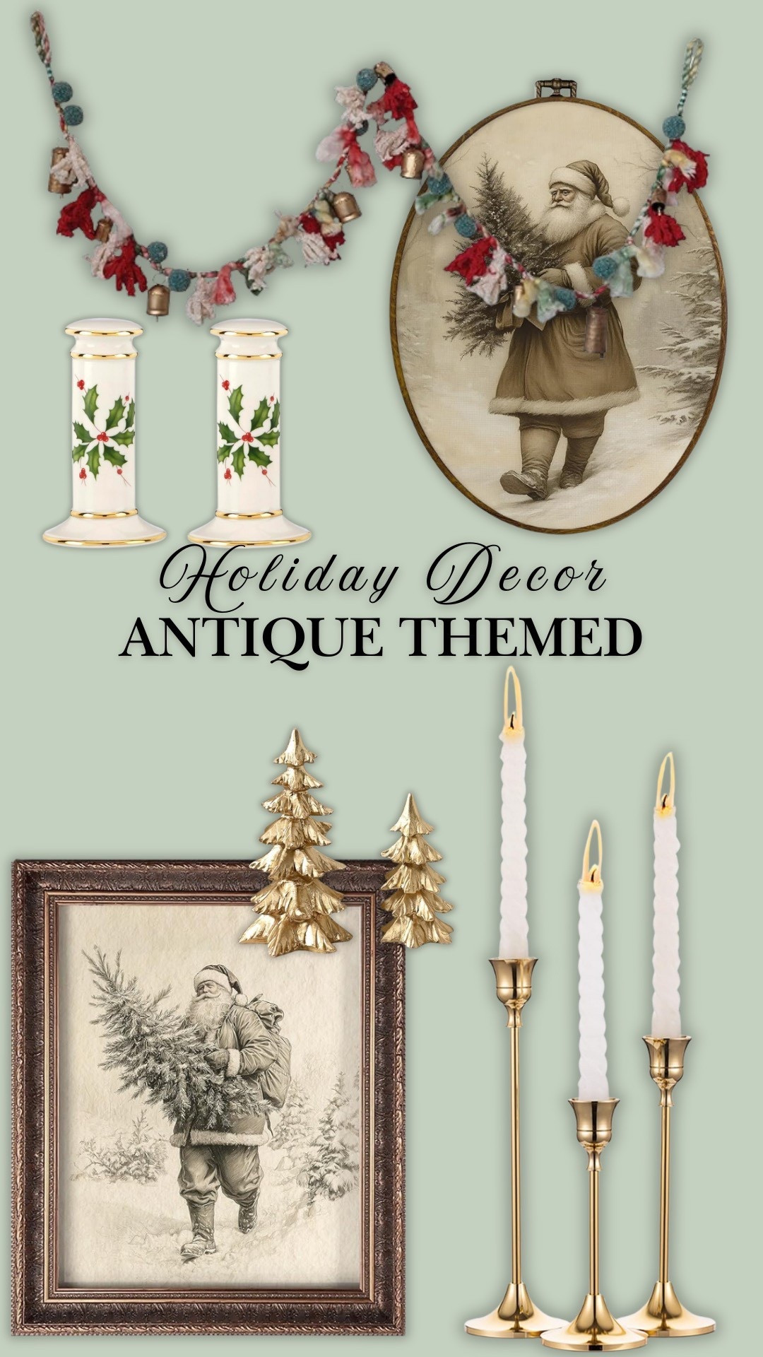 Added some vintage decor to my holiday display! Also linked some festive framed art!

#LTKHome #LTKGiftGuide #LTKHoliday