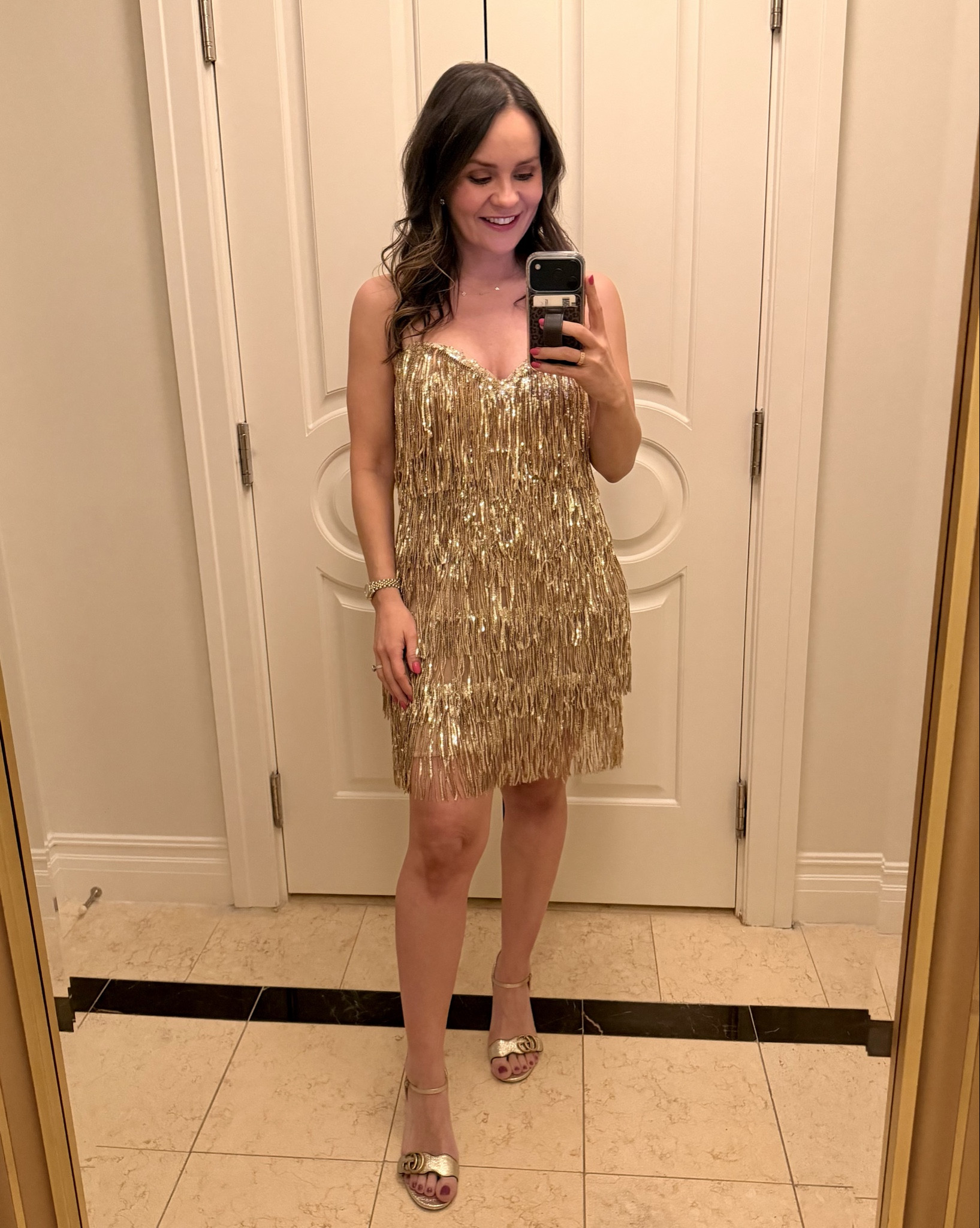 The most “Vegas” dress I could find! ✨🪩 So much fun to wear- it also comes in silver and I’m wearing a small. 

#LTKTravel #LTKPetite