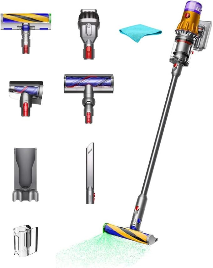 Dyson V12 Detect Slim Cordless Vacuum Stick Cleaner - Yellow/Iron, HEPA Filter, Bagless, Up to 60... | Amazon (US)