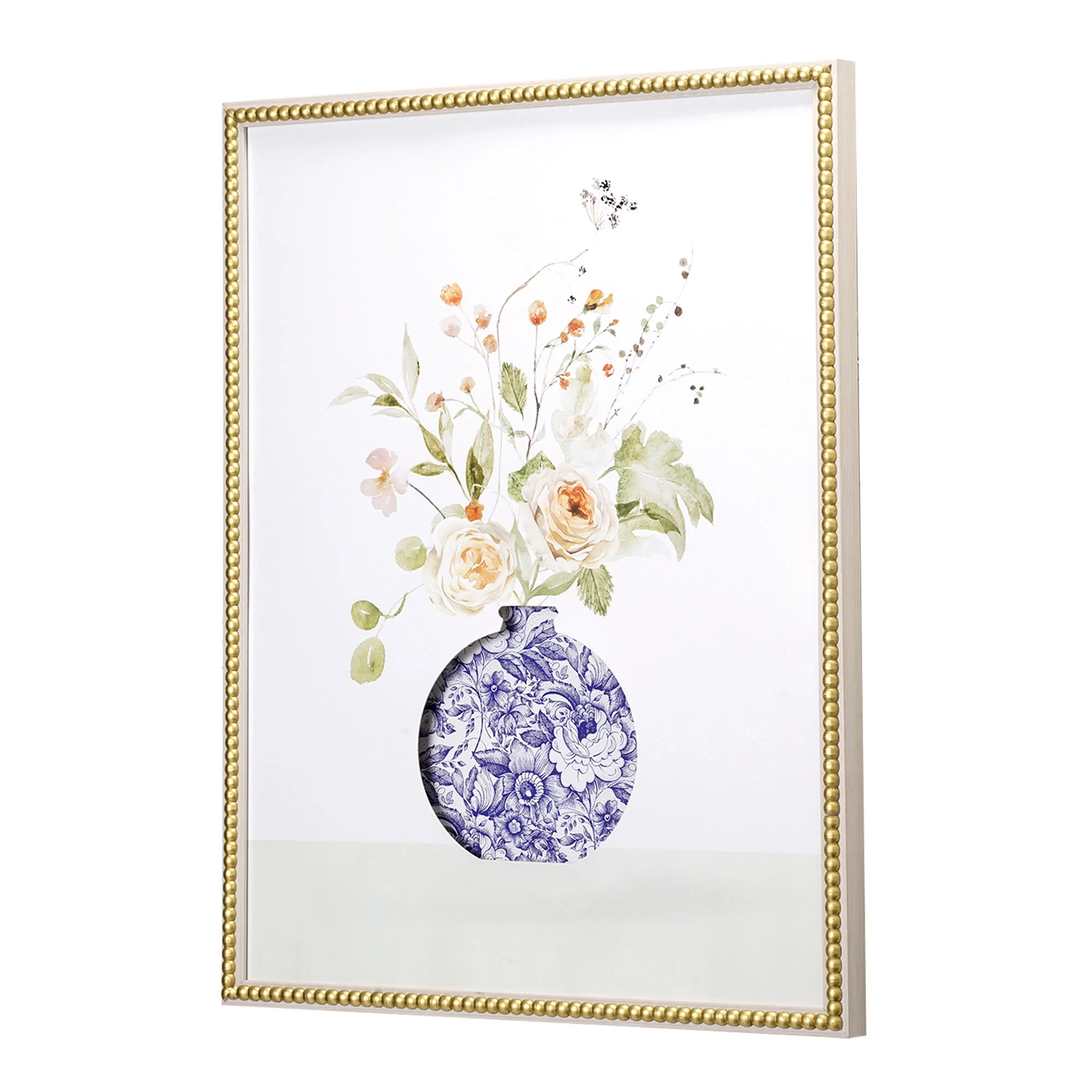 Crystal Art Gallery Floral Beaded Framed Size 20" x 26" Wall Art Décor Set of 1 by Heather Myers | Walmart (US)