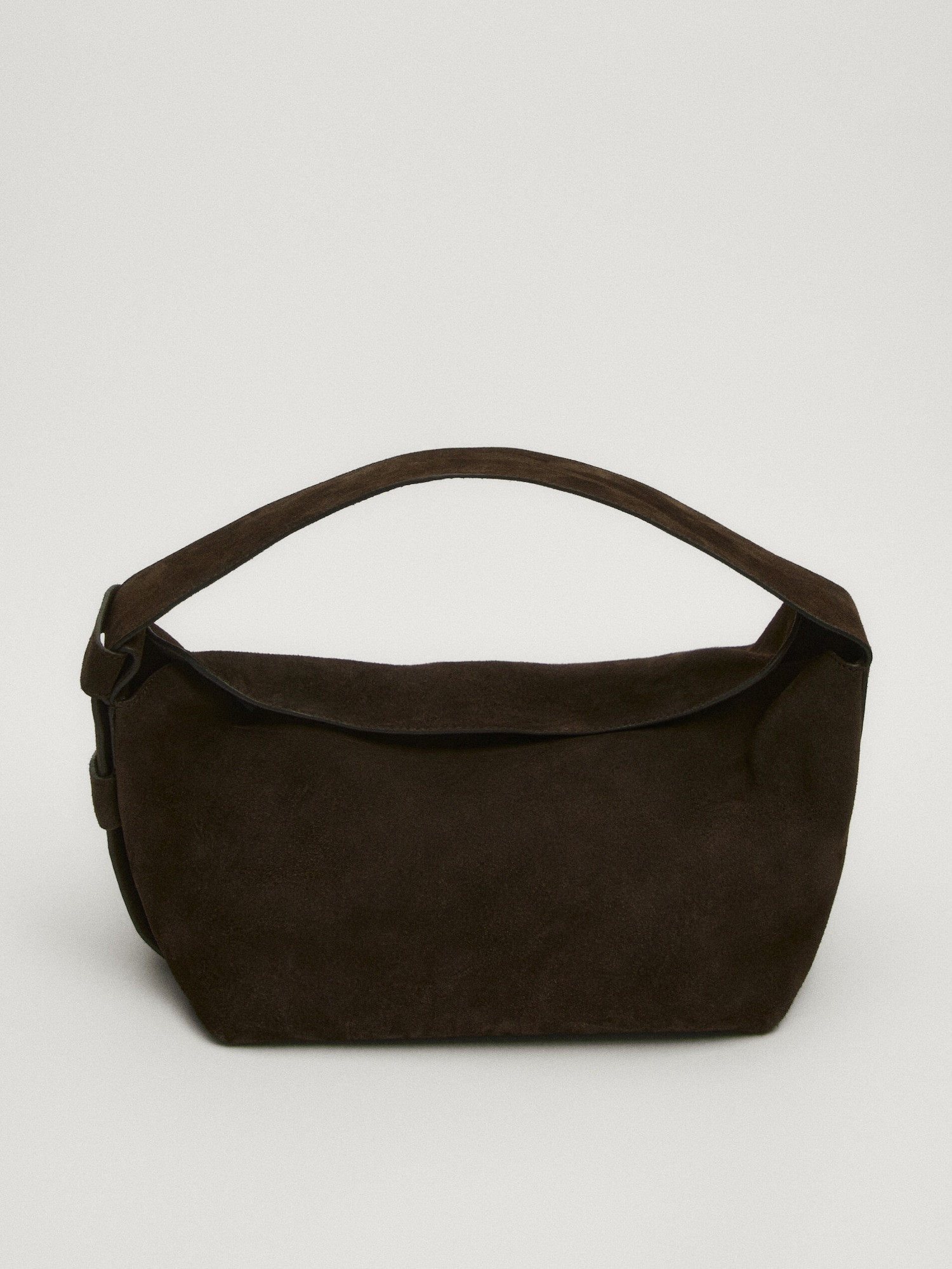 Split suede leather shoulder bag | Massimo Dutti US