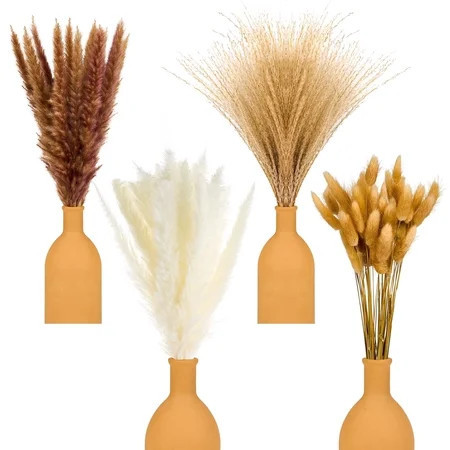 Sanmadrola Pampas Grass Boho Decor 100 PCS Home Decoration Boho Flowers Home Table Decor Rustic Farmhouse Party 17'' | Walmart (US)