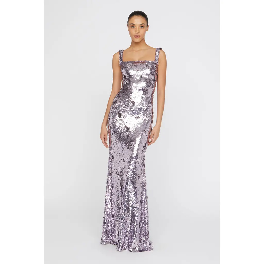 Theia Serafina Sequin Gown in Chrome Lavender at Nordstrom, Size 4 | Nordstrom