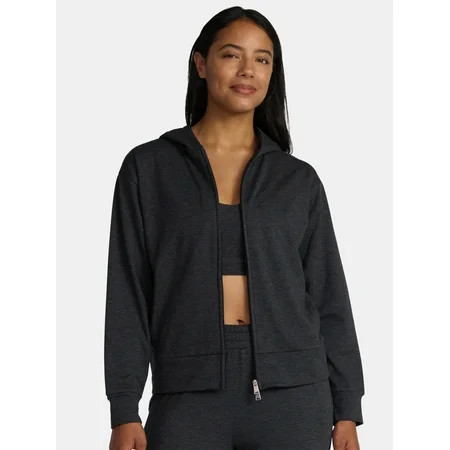 Athletic Works Women's and Women's Plus ButterCore Zip Up Hoodie, Sizes XS-4X | Walmart (US)