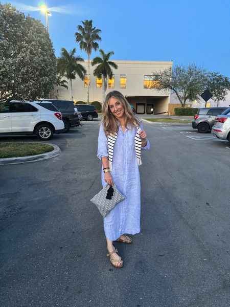 This is borderline my Florida uniform. Really these shirt dresses are everything. I wear it as a beach cover-up. I can wear it as a duster with jeans and I wear it this way with a pair of easy sandals for a day of shopping or errands.

#LTKSpringSale #LTKstyletip #LTKSeasonal