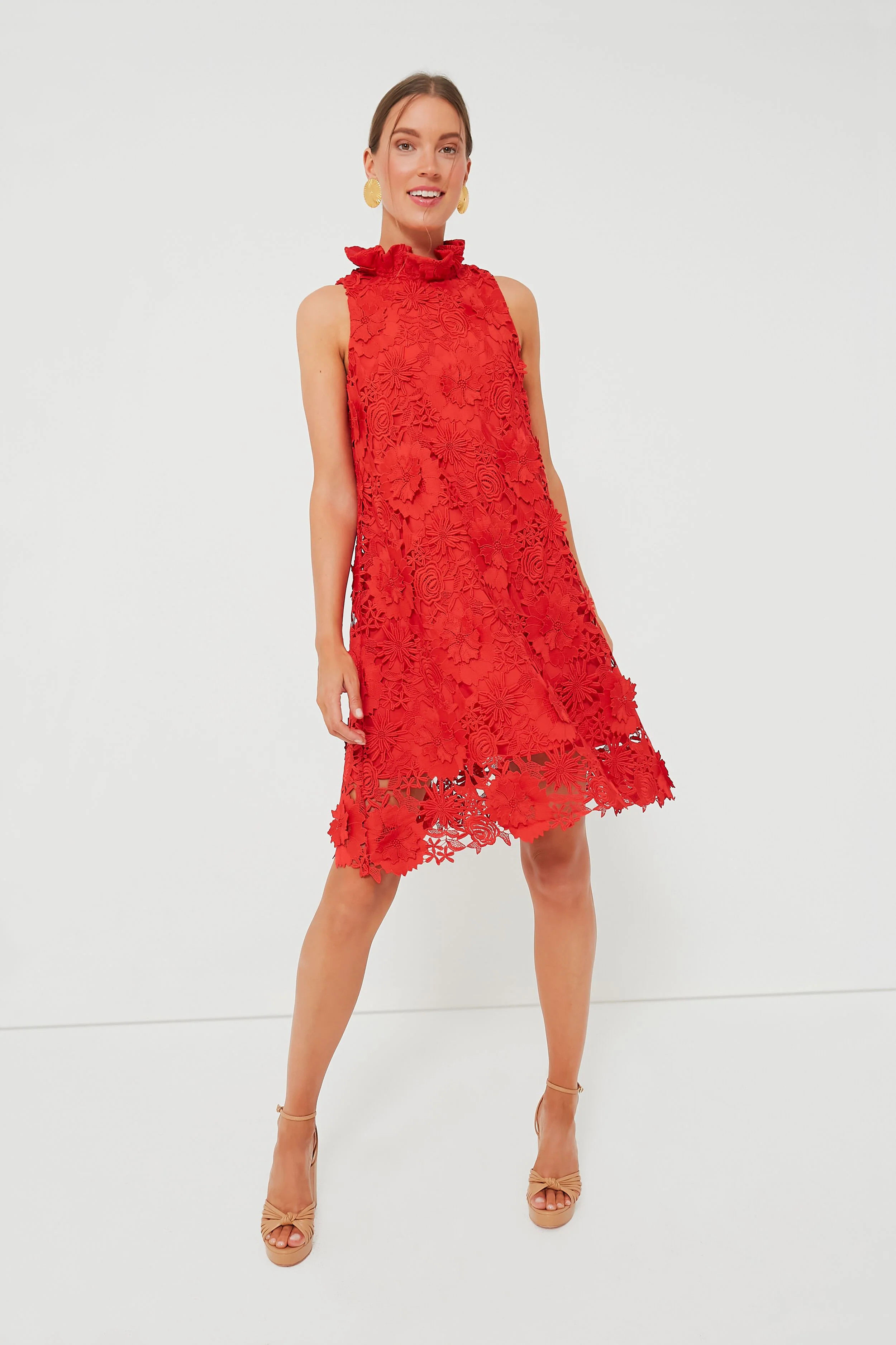 Red Guipure Lace Blythe Dress | Tuckernuck (US)