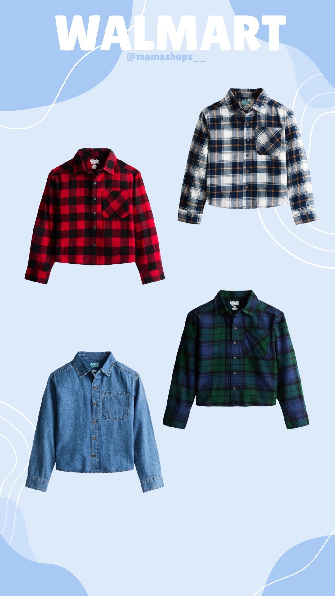 Check out these Wonder Nation flannels for boys @Walmart, perfect for the Haliday seasons coming up !🤩👦🏻

Go check them out here with the links ✨🔗