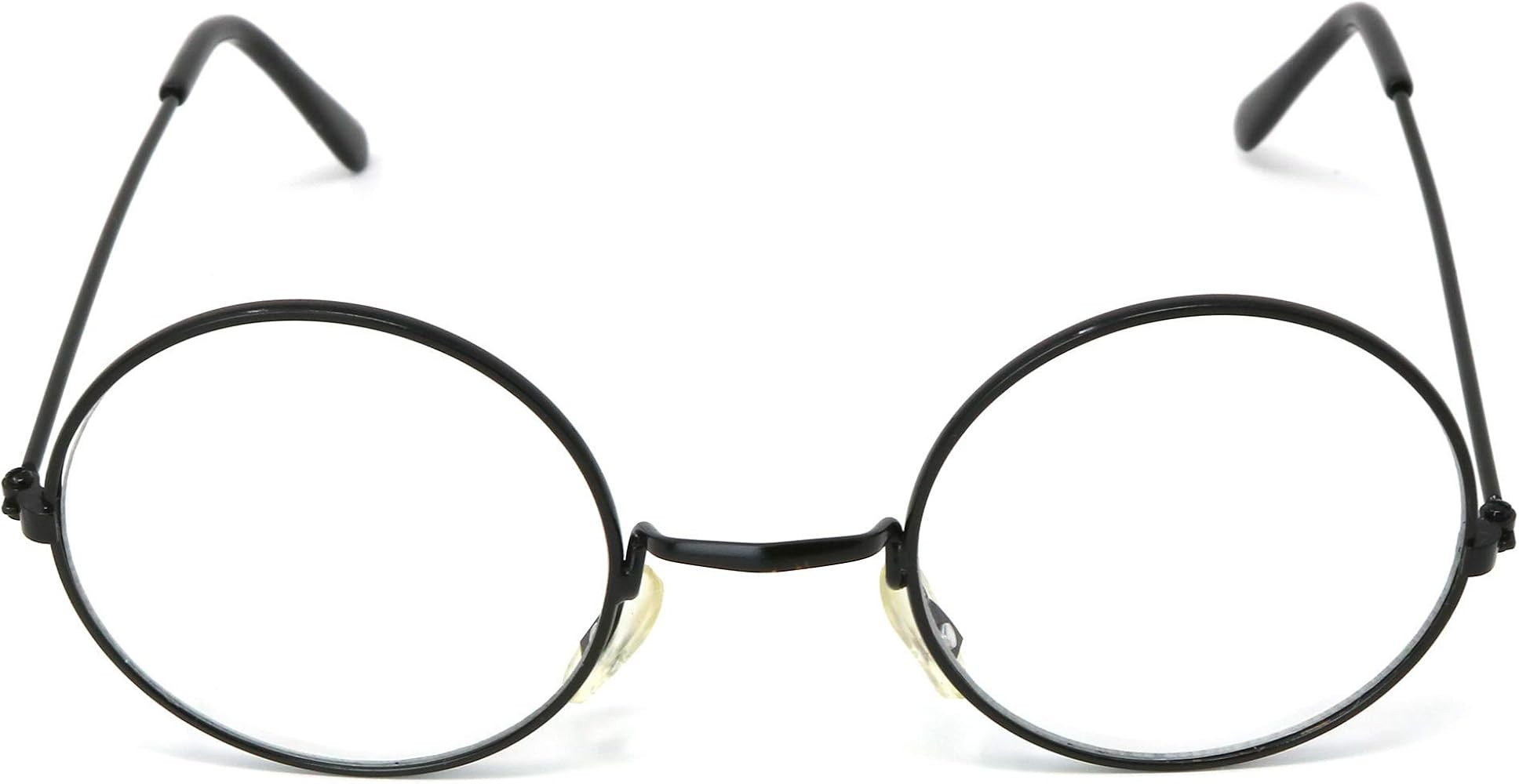 Skeleteen Round Wizard Costume Glasses - Black Metal Frame Circular Costume Eyeglasses - 1 Pair | Amazon (US)