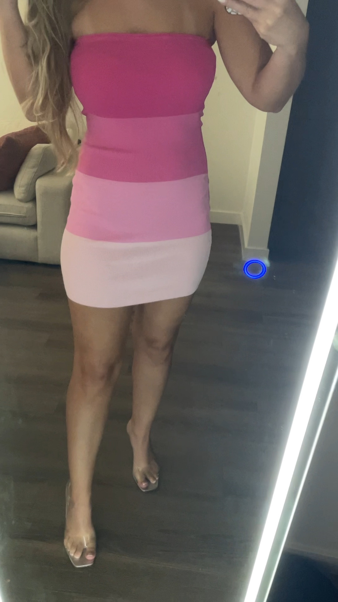 Now this one is a keeper! I bought it in small and medium but liked where the lines hit me on the small so keeping the small. Great quality comfortable stretchy material #pinkdress #ombredress #revolve #minidress #revolvedress #barbiedress #bacheloretteparty #pink #pinkdress #birthdaydress #summerdress #springdress 

#LTKFindsUnder100 #LTKParties #LTKStyleTip