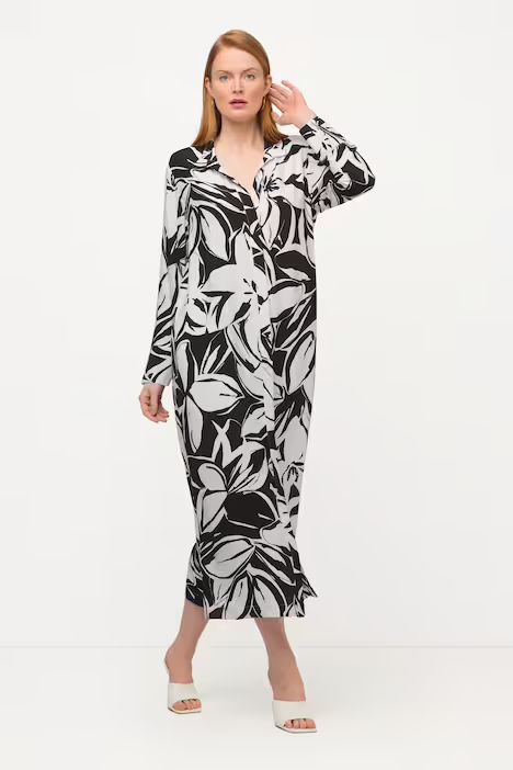 Abstract Allover XL Flower Print Dress | Maxi Dresses | Dresses | Ulla Popken