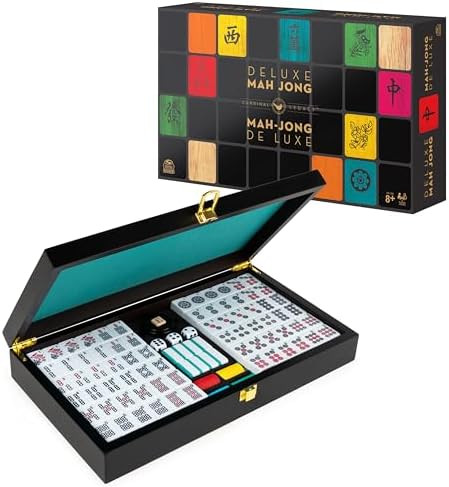 Spin Master Games Legacy Deluxe Mah Jong Classic Game with Two-Toned Tiles and Lined Wood Storage... | Amazon (US)