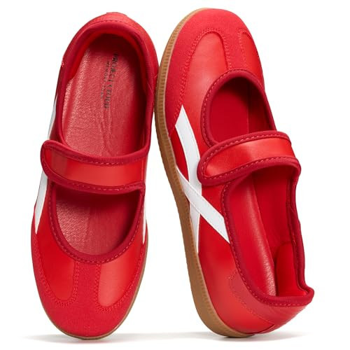 Project Cloud Comfortable Womens Shoes - Casual Trendy Mary Jane Shoes Women with Memory Foam - Lightweight & Non-Slip Fashion Sneakers for Women 2026 (Spring, RED,7.5M) | Amazon (US)