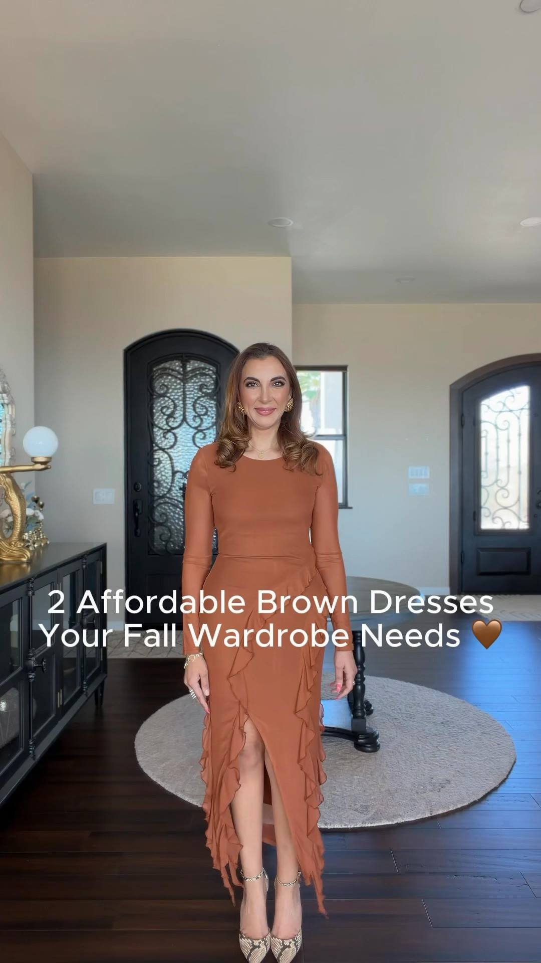 Two affordable brown dresses your fall wardrobe needs 🤎 

From a beautiful mesh maxi perfect for fall weddings to a flattering wrap dress for dinners and special occasions—both are polished, comfortable, and so easy to style.
@amazonfindsandfashion

#LTKootd #LTKgrwm #LTKWedding