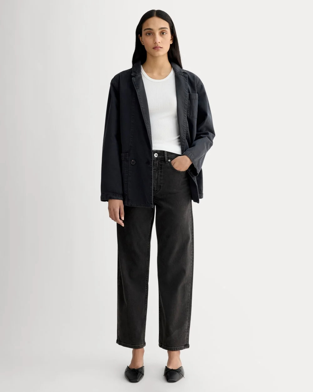 Everlane Way-High� Jean 2.0 | 27.5� Inseam In Washed Black, Size 23, Cotton | Everlane