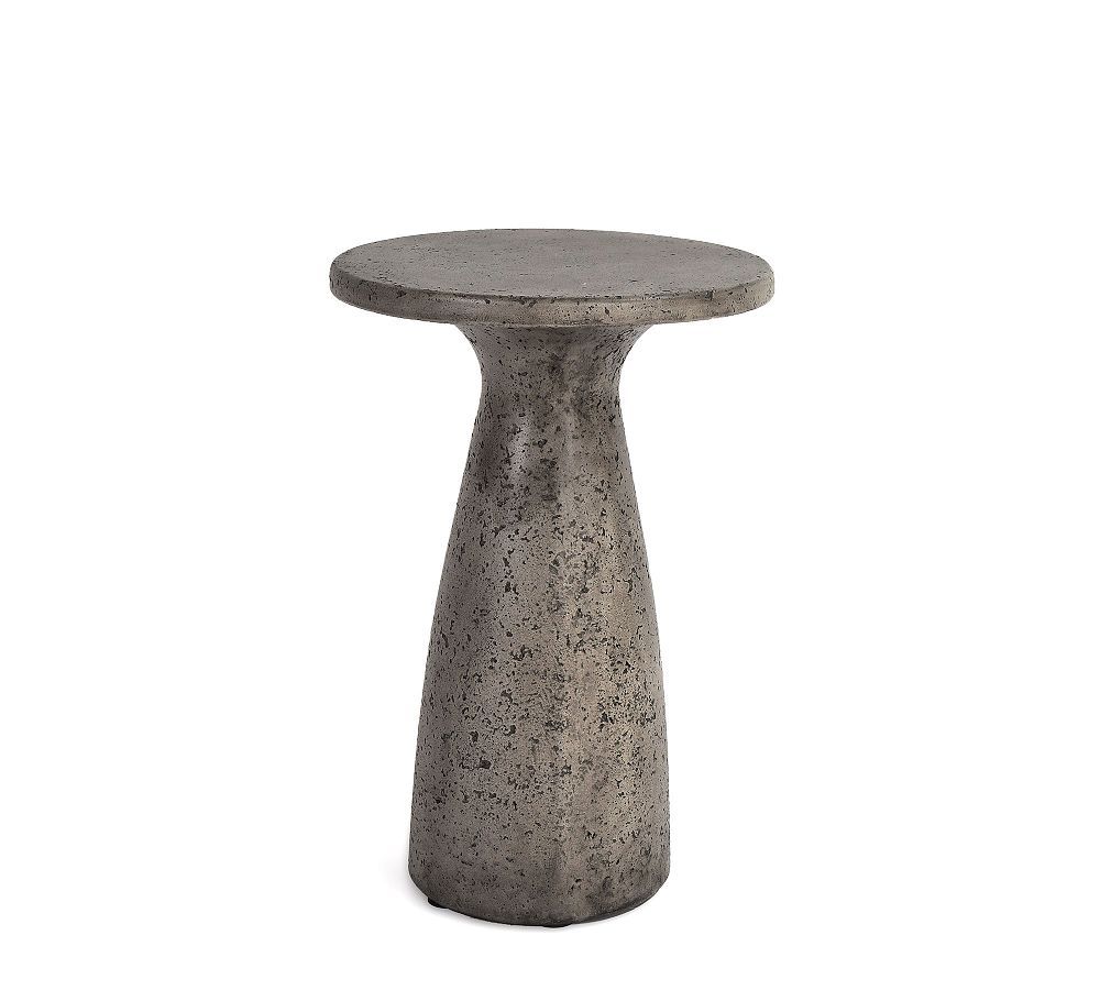 Nora Large Outdoor Accent Table, Dark Grey | Pottery Barn (US)