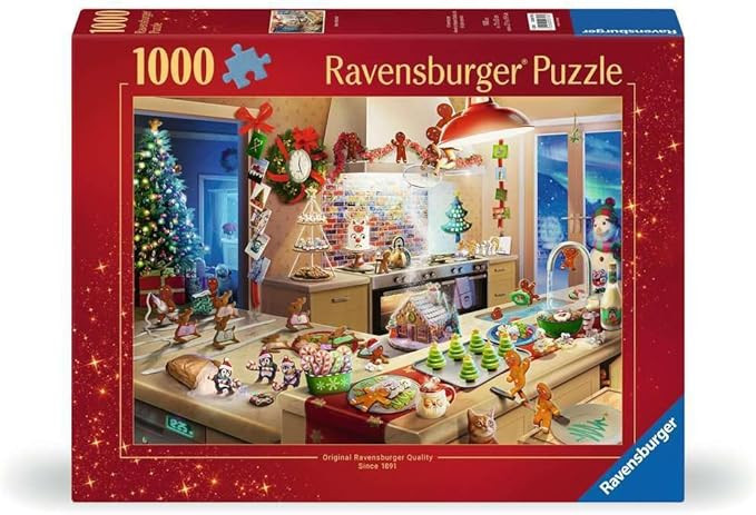 Ravensburger - Merry Mischief - 1000 Piece Jigsaw Puzzle - Caper with Gingerbread Men as They Wre... | Amazon (US)