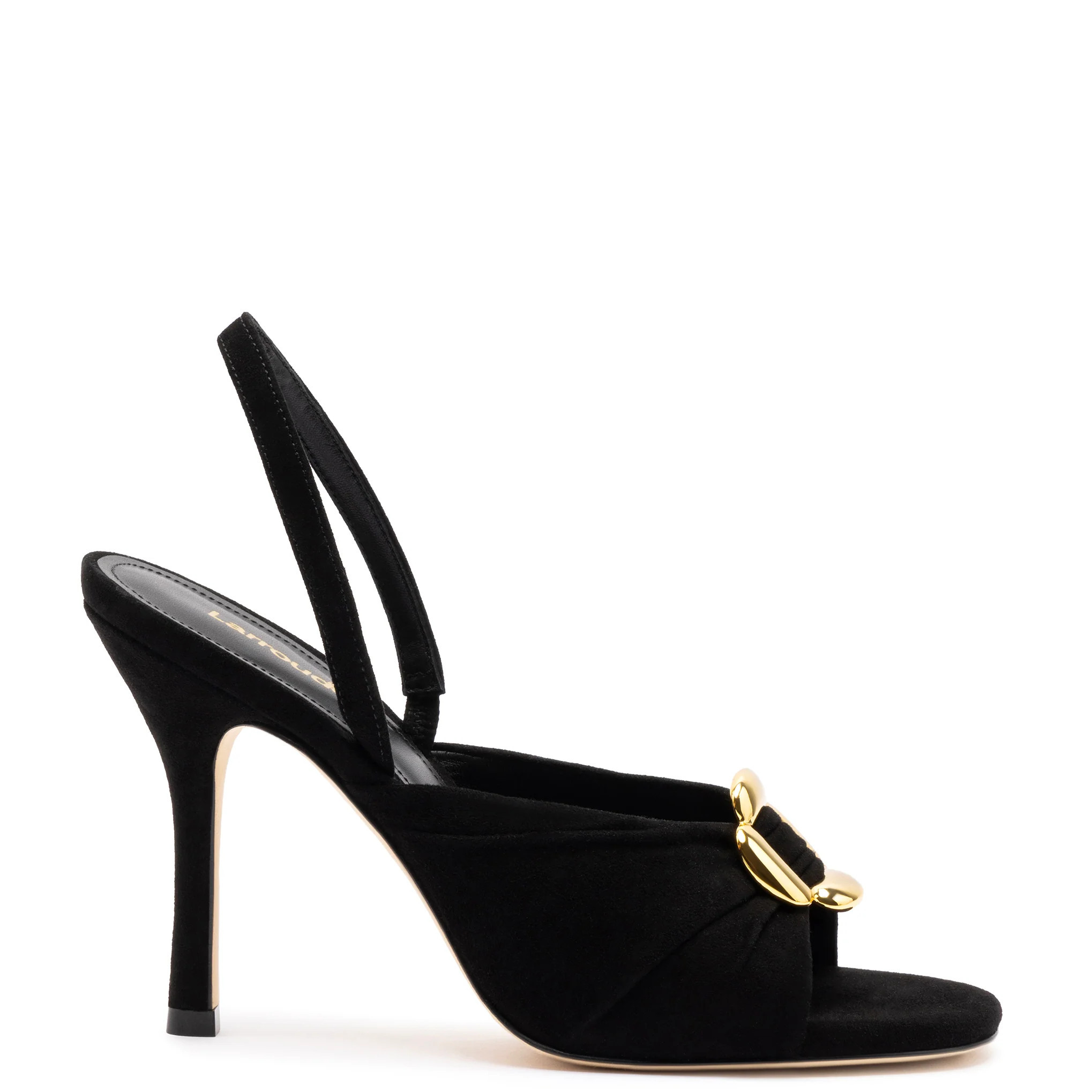 Mayfair Sandal In Black Suede | Larroude