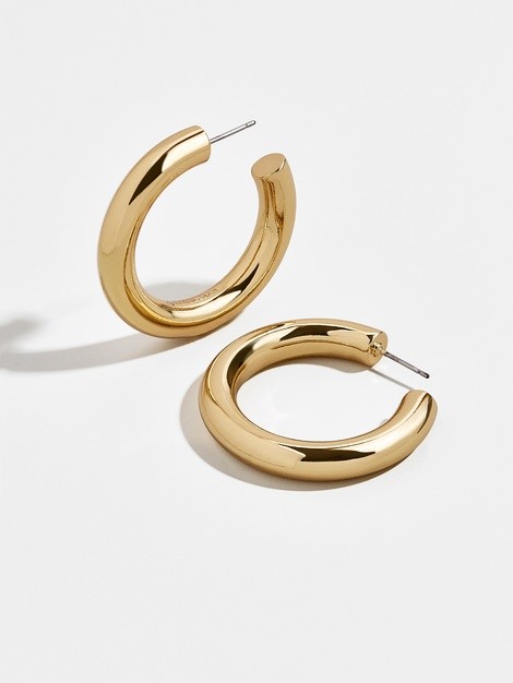 Dalilah Medium Tube Hoop Earrings | BaubleBar (US)