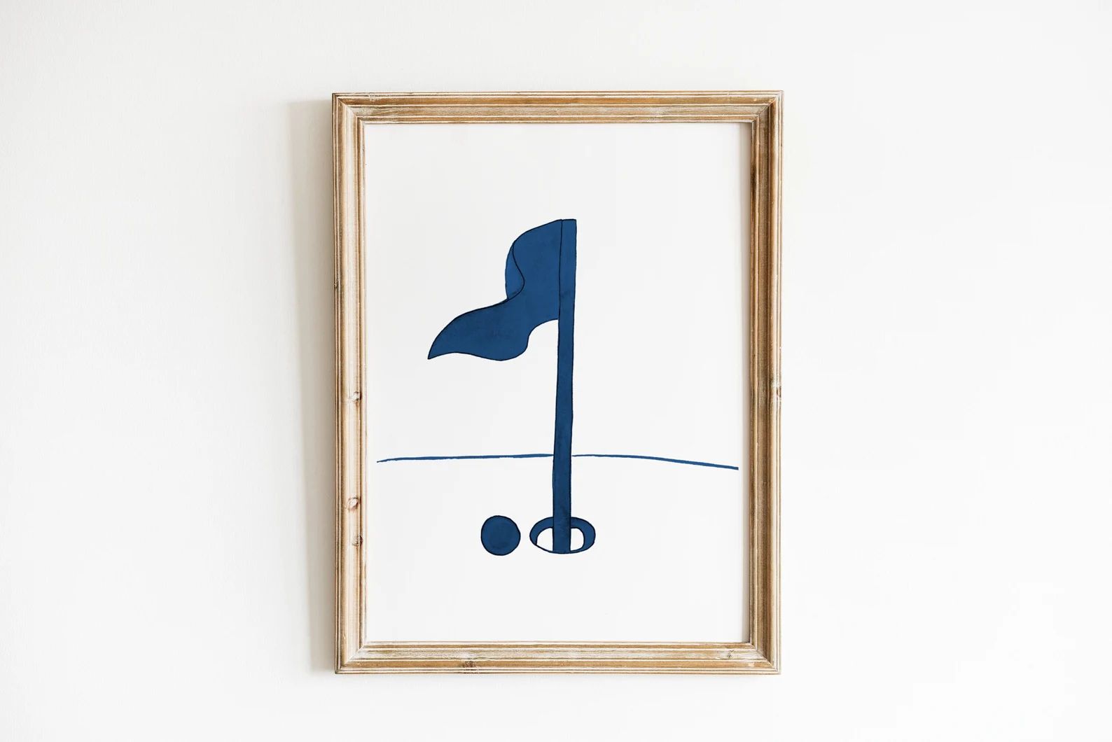 Watercolor Golf Wall Art, Flag and Golf Ball Print, Blue Golf Flag Print, Golf Gift, Fathers Day ... | Etsy (US)