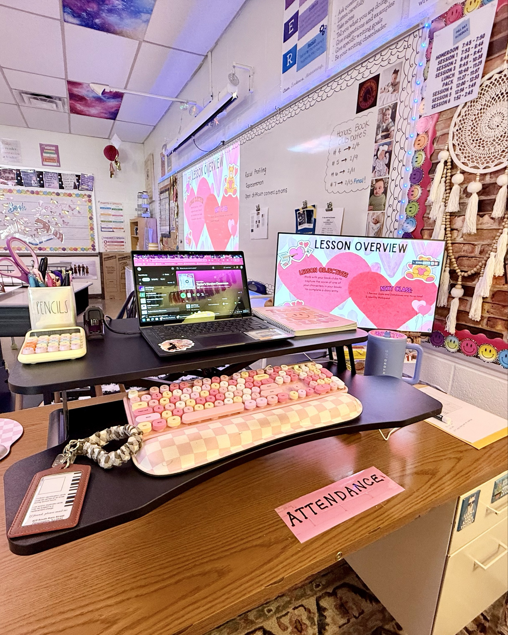 Major classroom upgrade alert! I have been using a make shift standing desk attachment for the last few weeks in order to be more “active” during the days where my kids are working independently. Once I realized it was a game changer I found this amazing desk topper on #amazon. 

Shop my desk topper, along with all my other daily essentials here! 

Favorites include: 
1. Fun keyboard 
2. Andi lanyard 
3. Hydrojug
4. Fun calculator 
5. Hadley designs teacher planner 
6. Wireless mouse 

#teacheressentials #classroomsupplies #standingdesk