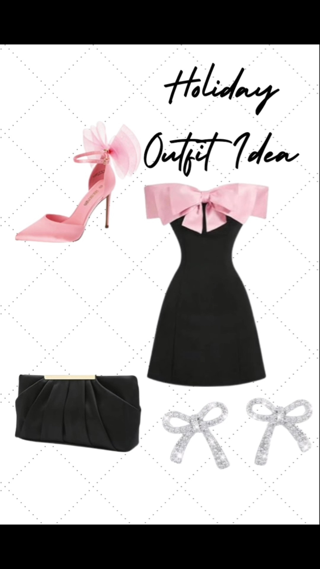 Soft glam, holiday edition ✨
A little black dress with a statement bow, blush pink heels, sparkly bow accents, and a classic black clutch—elegant, feminine, and festive without trying too hard. Perfect for holiday parties, dinners, or any dress-up moment where you want to feel pretty and polished 💕

Shop the full look on my LTK 🎀🖤

#LTKHoliday #LTKMidsize #LTKFindsUnder50