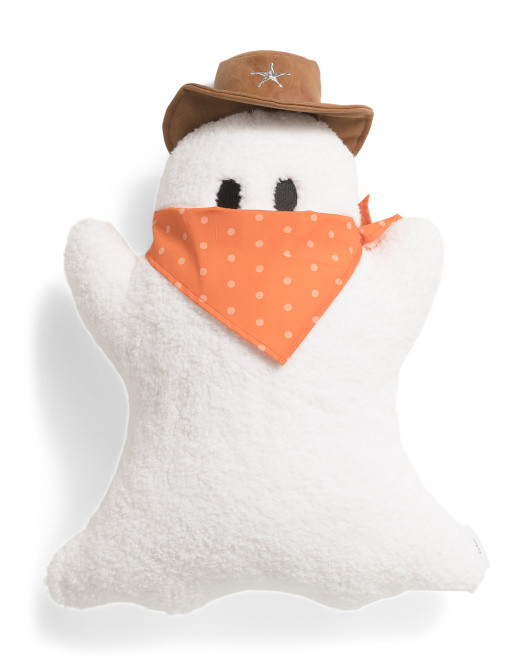 20x14 Cowboy Ghost Shaped Decorative Pillow | TJ Maxx