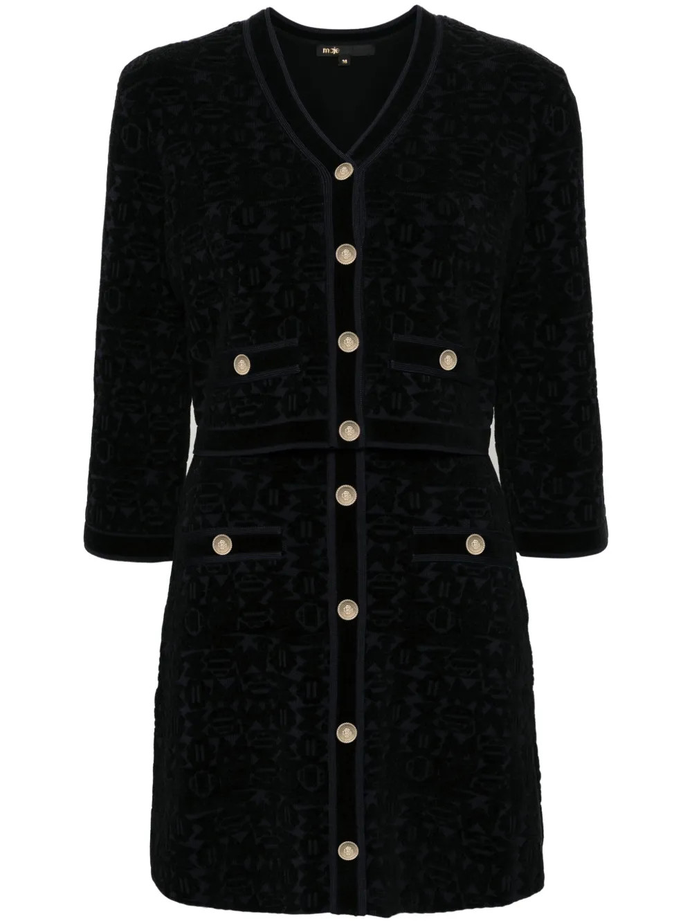 layered velvet knitted dress | Farfetch Global