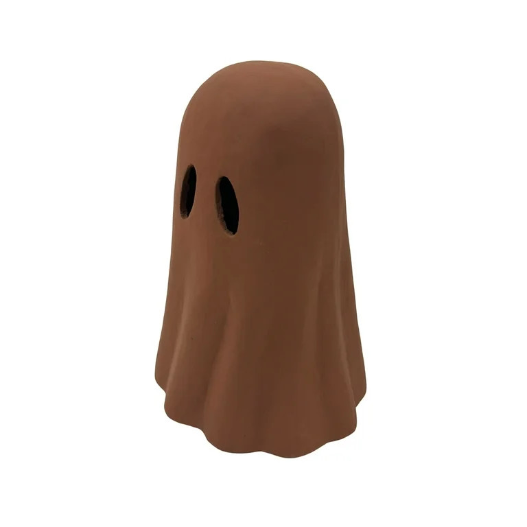 Paper Mache Ghost Tabletop Decoration, Brown, 11", Halloween by Way To Celebrate - Walmart.com | Walmart (US)