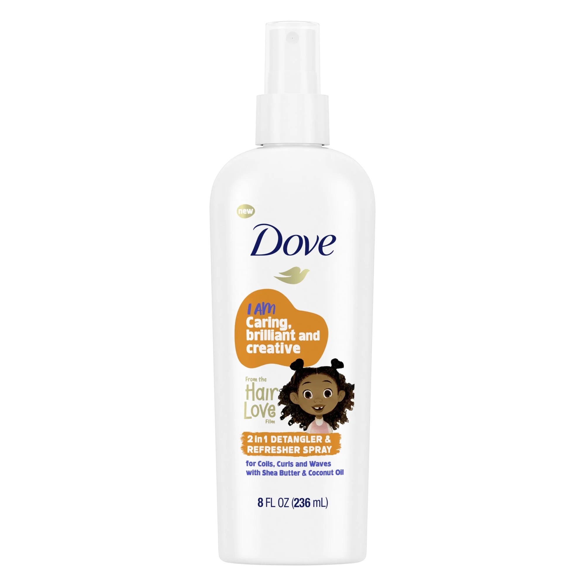 Dove 2-in-1 Detangler and Refresher Hairspray with Coconut and Shea Butter, 8 fl oz | Walmart (US)