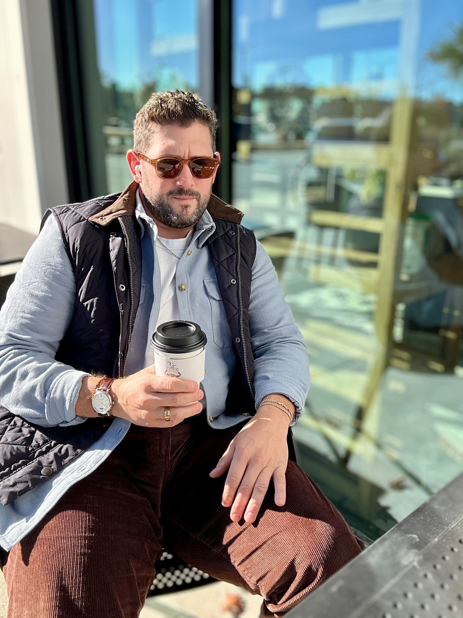 #OOTD 
Dads can still look sharp after downing a monster cinnamon roll. The quad espresso helps. 
#dadfit #OOTD #donutsavant


#LTKMens #LTKfoodie #LTKootd